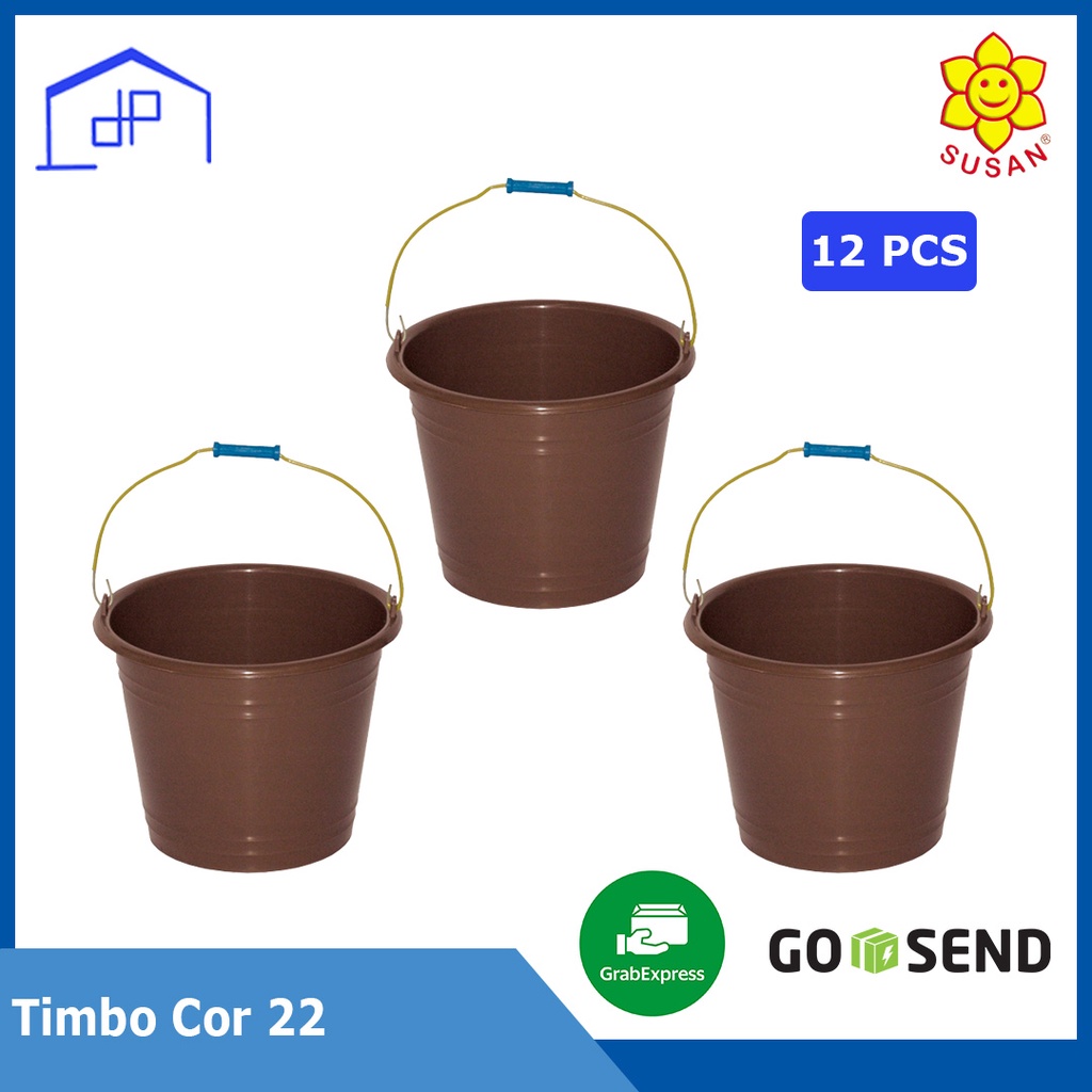 Jual (12PCS) - Timbo Cor 22-Ember Plastik / Timba 12 Liter / Timbo Cor ...