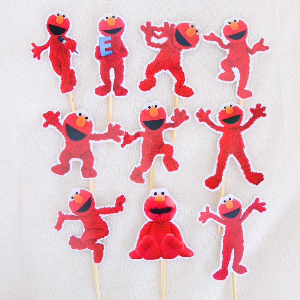 Jual Elmo Sesame Street Cupcake Topper Birthday / Hiasan Cupcake Ulang ...