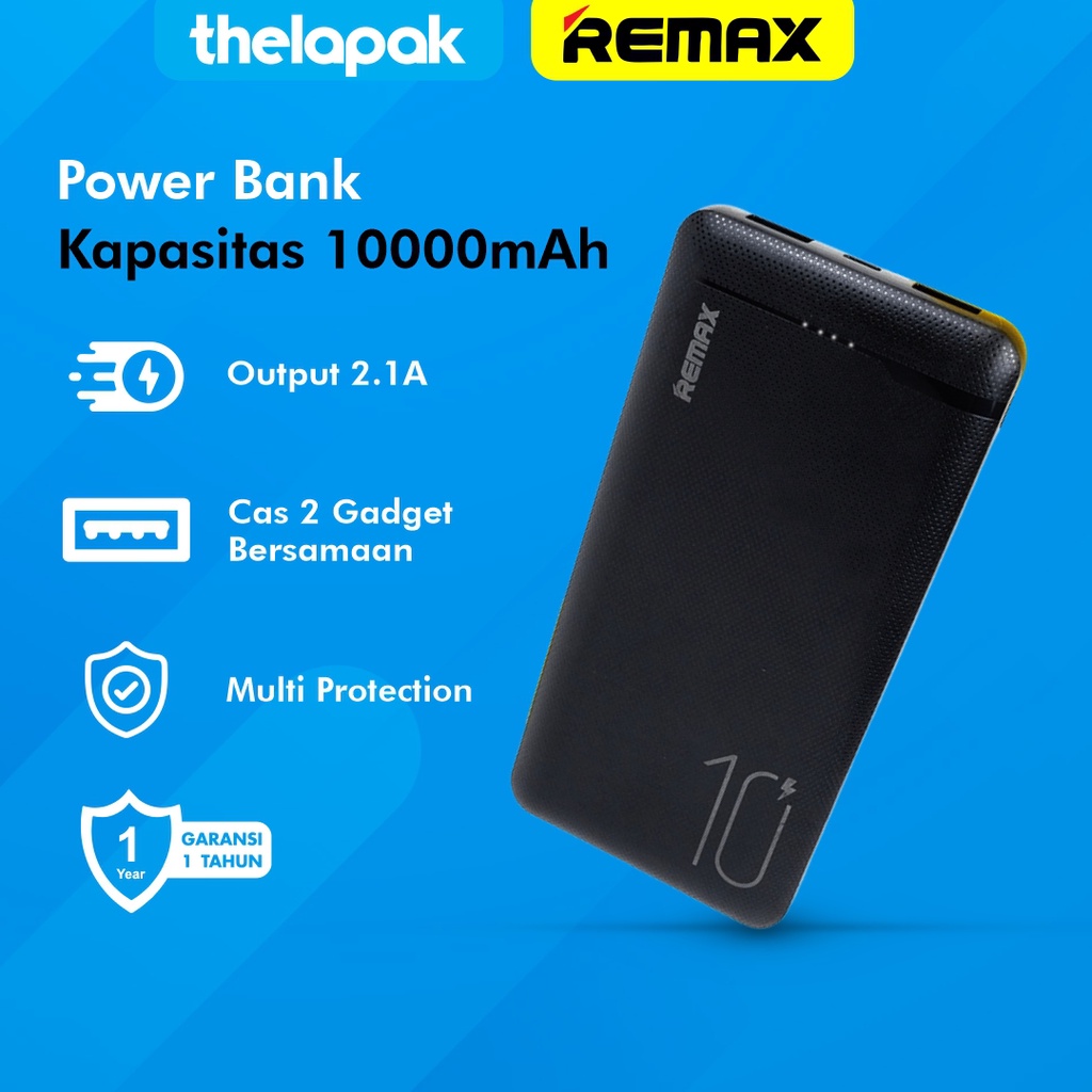 Jual Powerbank 10000mAh Remax RPP-188 Power Bank 2 Port USB 37Wh 2in1 ...