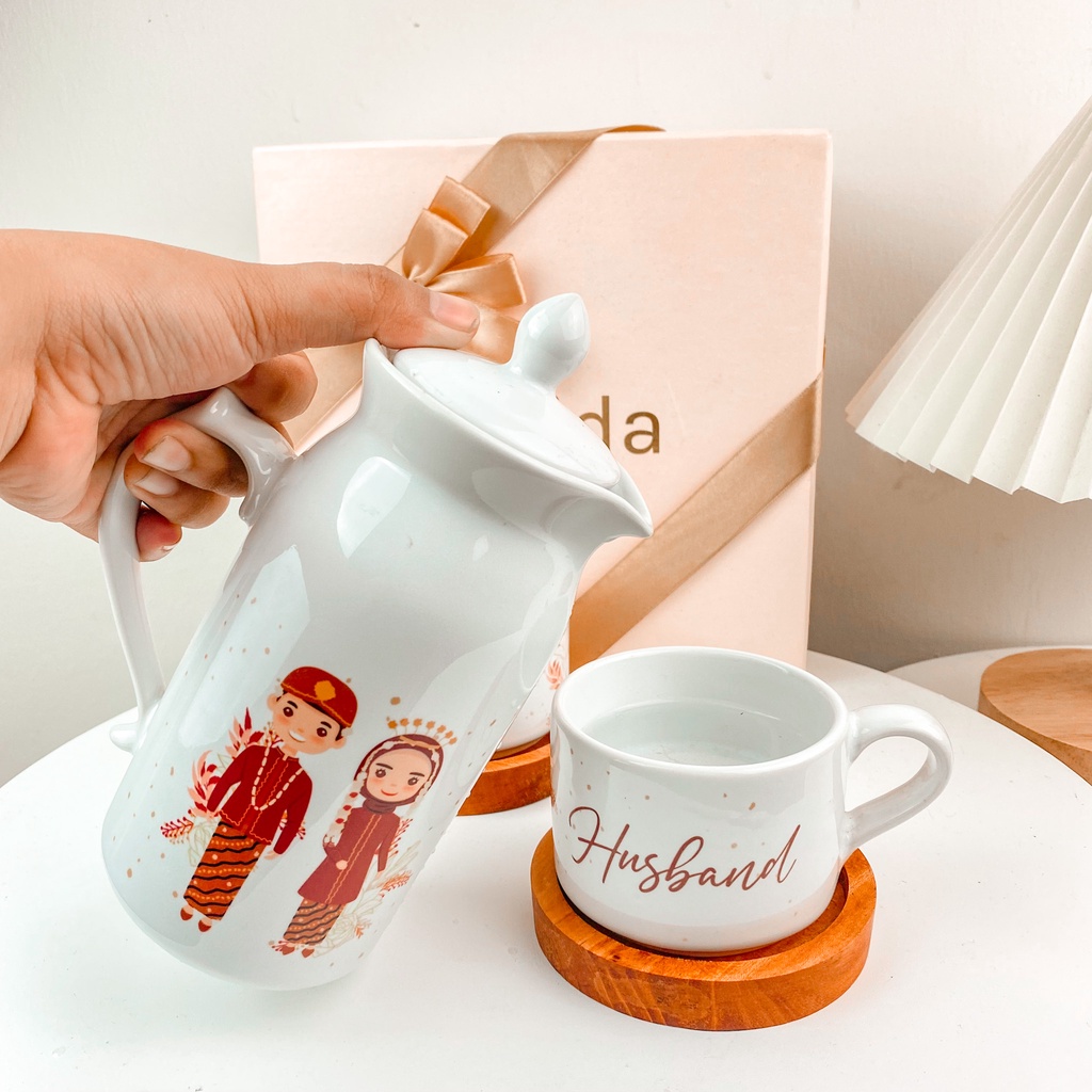 Jual Denida - Kado Pernikahan Kado Set Teko Cangkir Custom Hampers Tea ...