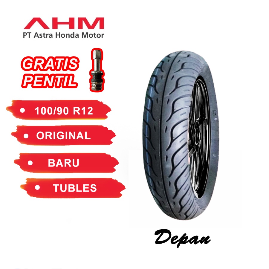 Jual Ban Motor Scoopy Luar AHM Honda ukuran 100/90 R12 Tubeless cocok ...