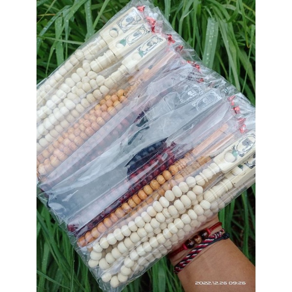 souvenir tasbih 33 kayu mahoni isi 100 pcs