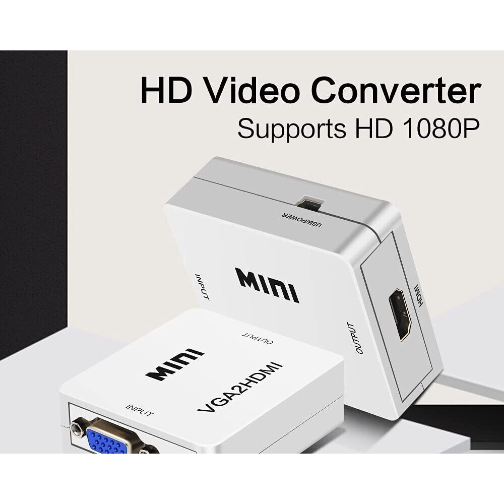 Jual Coverter VGA to HDMI VGA2HDMI Mini HD 1080P Audio Video HDTV Box ...
