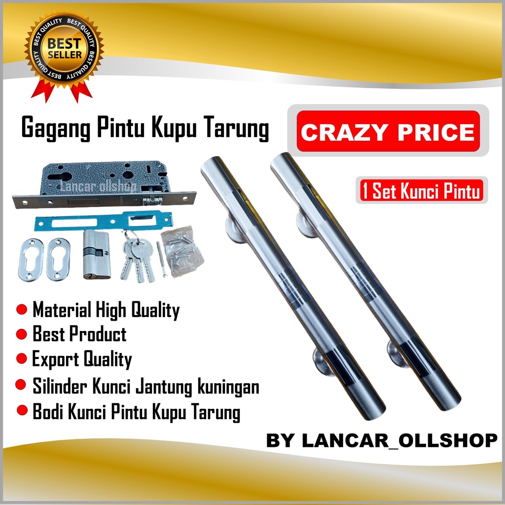 Jual Handle Kunci Pintu Rumah Tarikan Pegangan Gagang Pintu Rumah Pintu Set Body Pelor