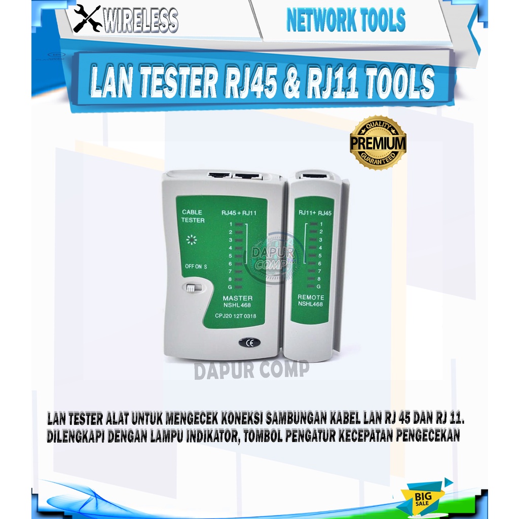 Jual LAN TESTER RJ11 RJ45 ALAT TEST CABLE | Shopee Indonesia