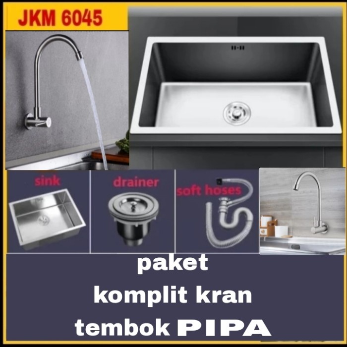 Jual Kitchen Sink Jkm Stainless Undermount Topmount Minimalis