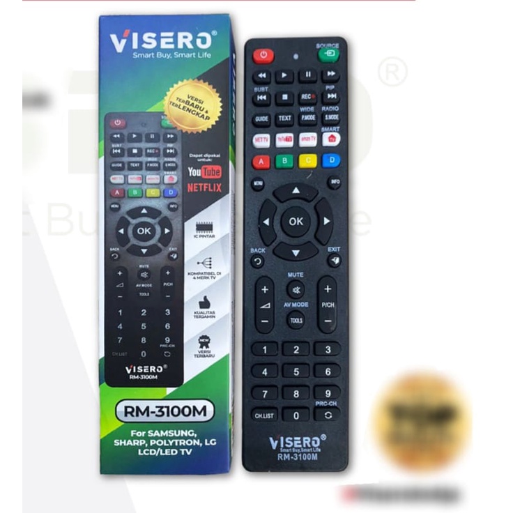 Jual VISERO REMOTE LCD/LED TV SHARP RM 2106 S | Shopee Indonesia