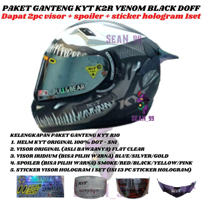 Visor Helm Kyt K2 Rider Venom Jual Helm Kyt K2 Rider Venom Modif - Main Image