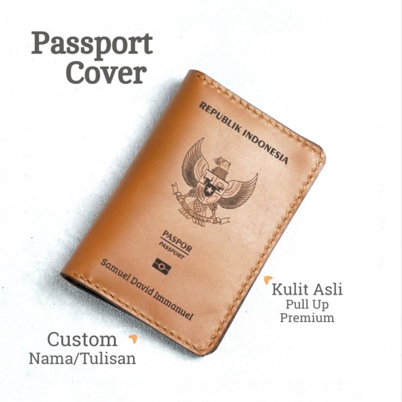 Jual Leather Passport Cover / Passport Case / Dompet Paspor Kulit