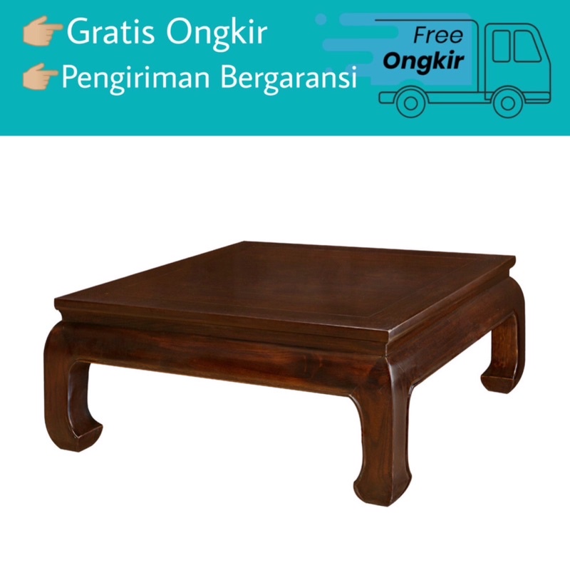 Jual Meja Ruang Tamu Kayu Jati - Meja Kotak - Meja Kayu jati | Shopee