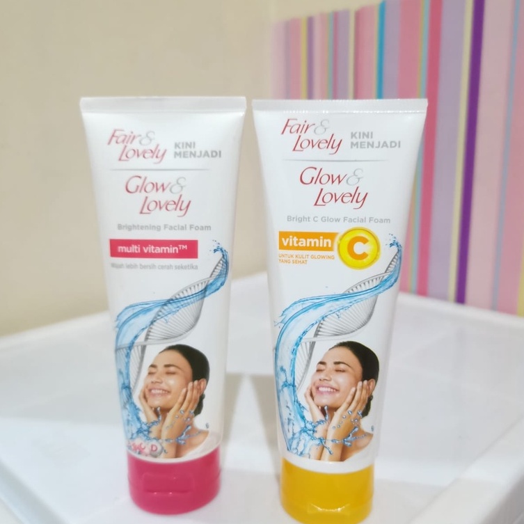 Jual Fair And Lovely Facial Foam Multivitamin Sabun Muka Glow Pencerah 100g And 50g Shopee Indonesia