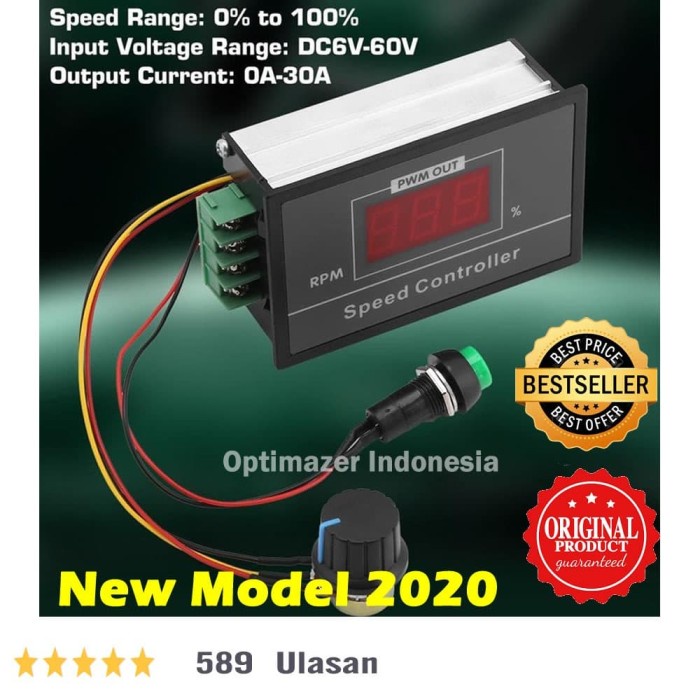 Digitaler PWM Motor-Drehzahlregler – 6-60V DC, 30 Produktbild-Vorschau 2