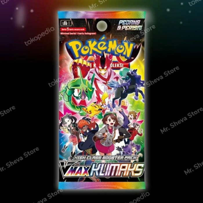 Jual Kartu Booster Pack Pokemon Vmax Klimaks Indonesia S8B (Cek ...