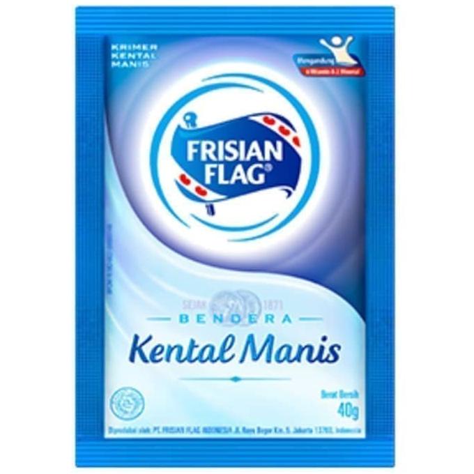 Jual TERBARU Susu Kental Manis Bendera Frisian Flag Sachet 40g Vanilla