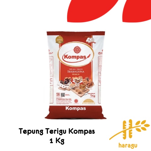 Jual Tepung Terigu Serbaguna Kompas 1Kg | Shopee Indonesia