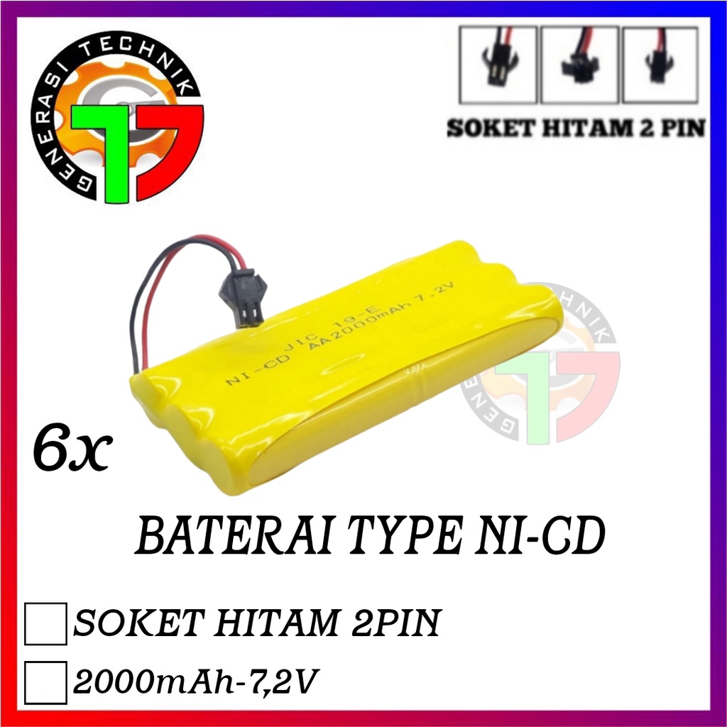 Jual Baterai Mobil Remot Control Rc X Aa Ni Cd Volt Mah Socket Hitam Model Susun