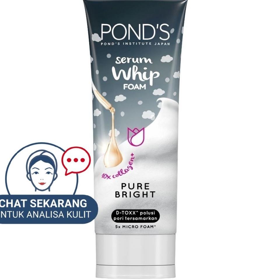 Jual Ponds Whip Facial Foam Sabun Cuci Muka Pure Bright With X Collagen Serum G Hit