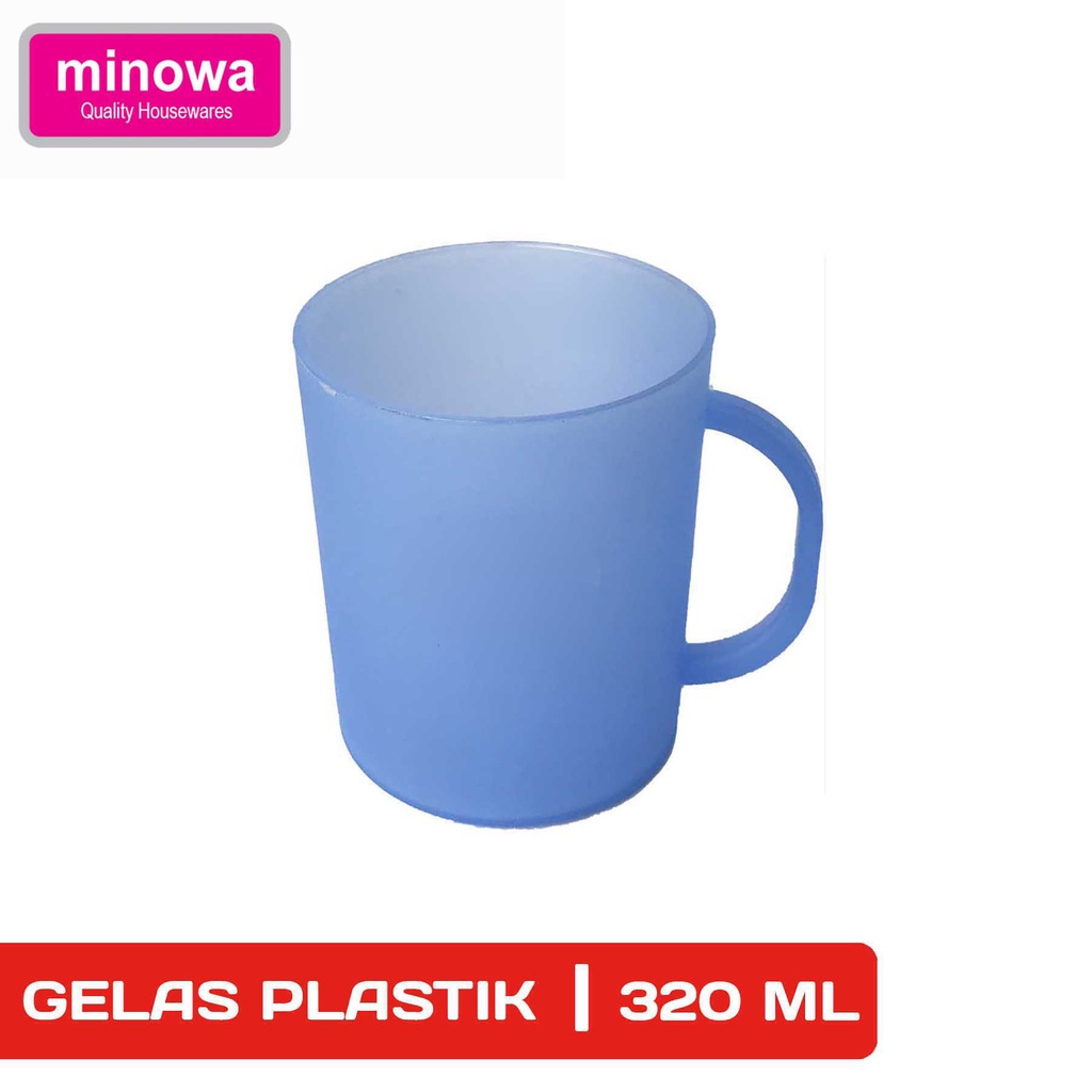Jual Minowa Gelas Mug Cangkir Plastik Gagang 320 ML / Gelas Minum ...