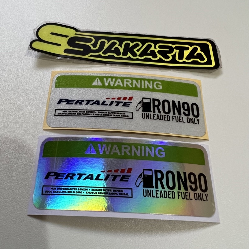 Jual STICKER STIKER UNLEADED FUEL ONLY BAHAN BAKAR RON PERTAMAX SHELL ...