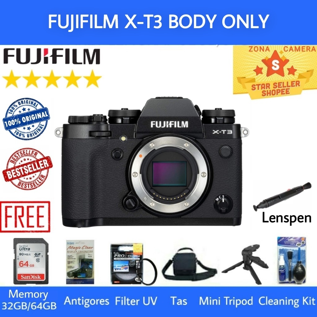 Jual FUJIFILM XT3 BODY ONLY / FUJIFILM XT3 BODY ONLY / FUJIFILM XT3
