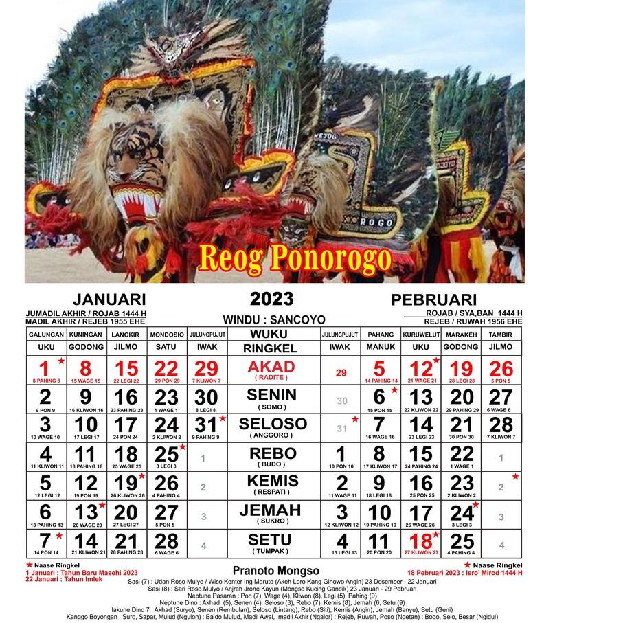 Jual Kalender Jawa Masehi Komplit Wuku Dan Ringkel Shopee Indonesia