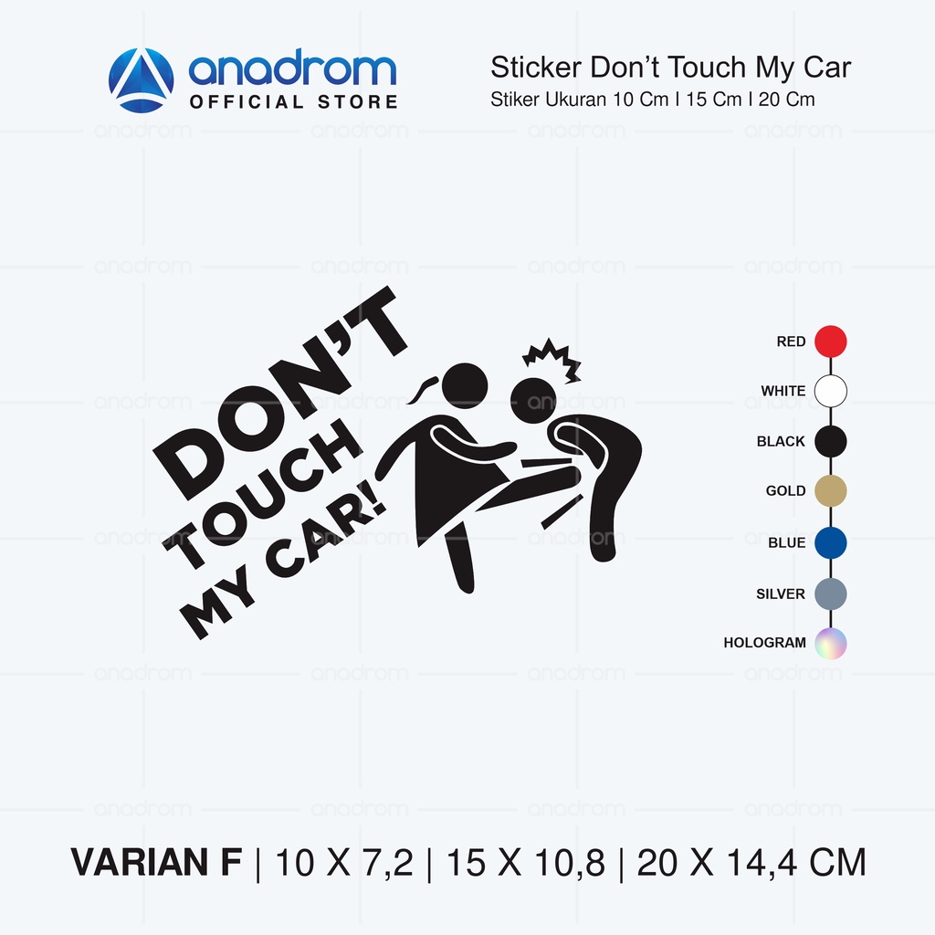 Jual Sticker Dont Touch My Car I Sticker Kaca Mobil I Anadrom 3275