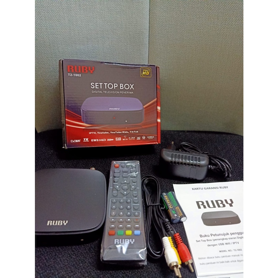 Jual Set Top Box Ruby DVB T2-1002 TV Digital Sinyal Wifi Youtube Siaran ...