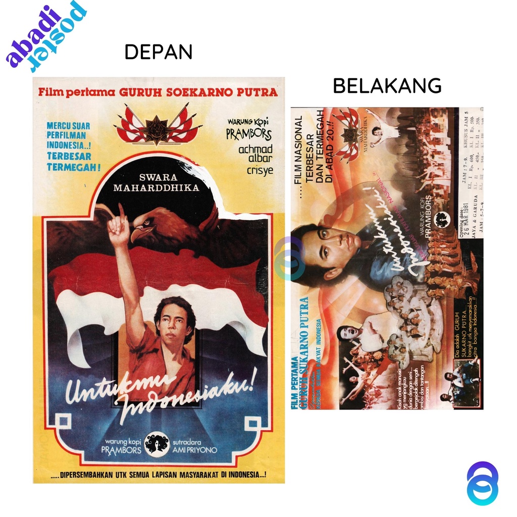 Jual Poster Film Lawas Untukmu Indonesiaku - Poster Film Guruh Sukarno ...