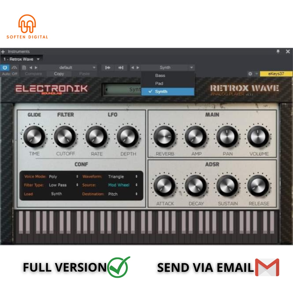 Jual Electronik Sound Lab – Retrox Wave 1 VST Plugin 67 multisampled ...