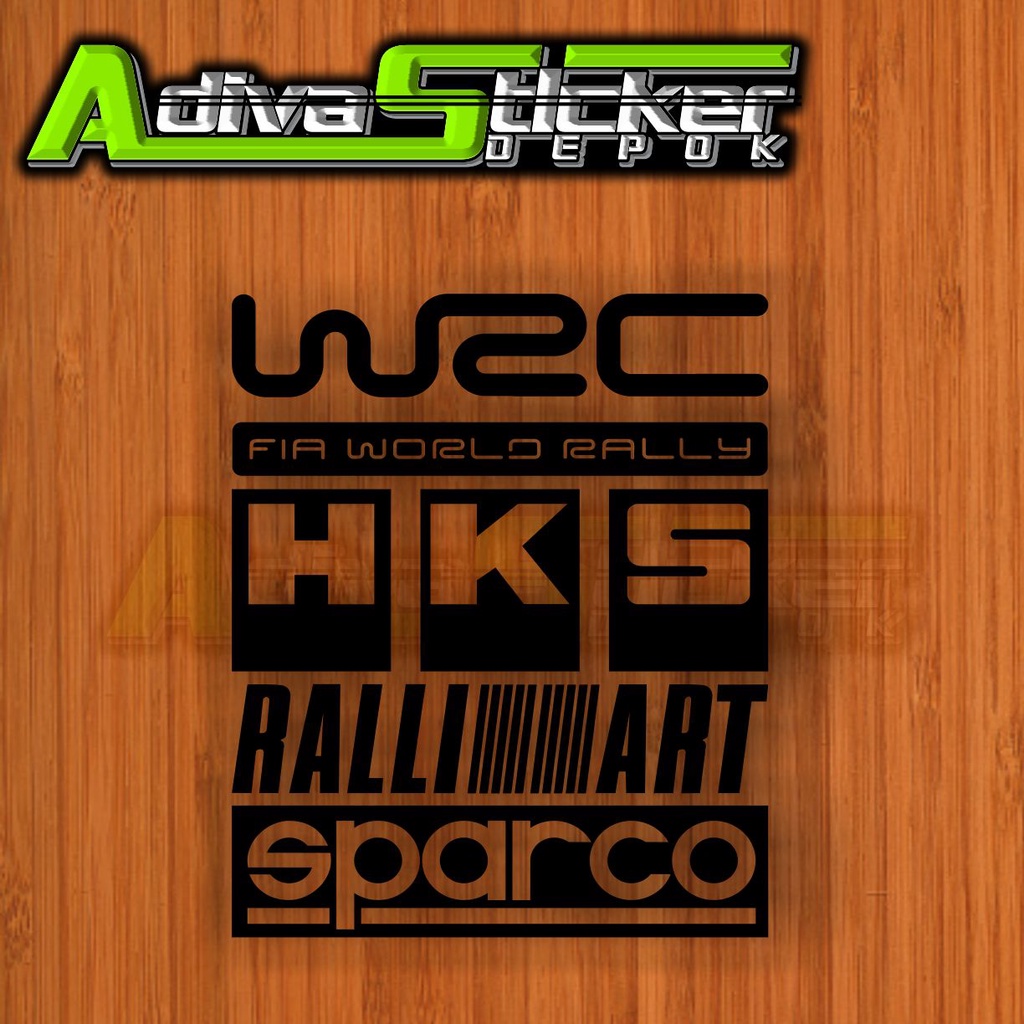 Jual stiker sticker mobil set racing wrc ralliart hks set | Shopee ...