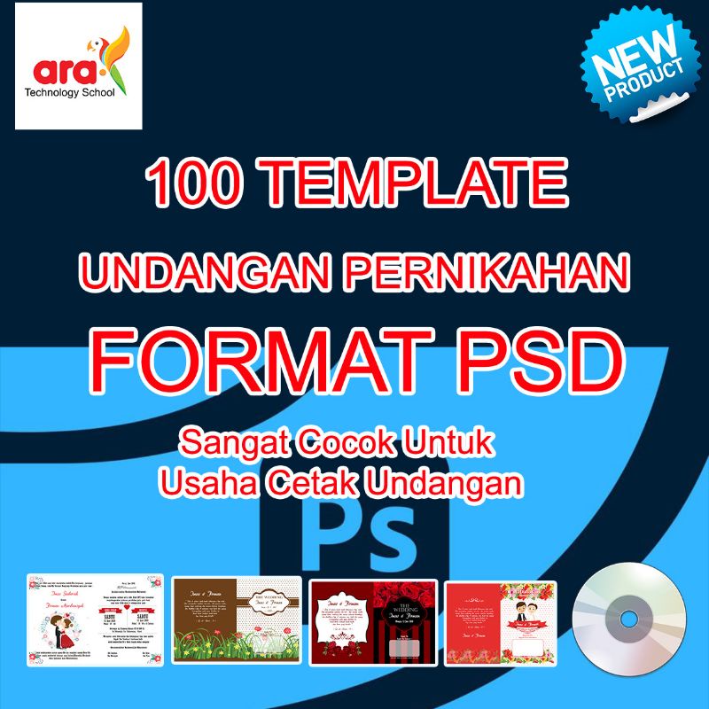 Jual CD 100 Template Undangan Pernikahan PSD mudah di edit cocok untuk ...