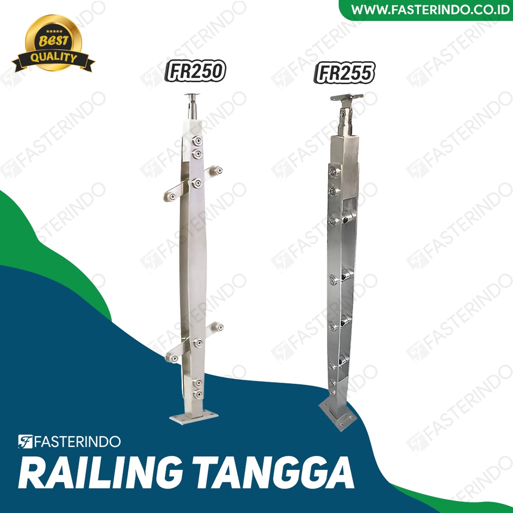 Jual Tiang Railing Tangga / Railing Tangga Kaca Stainless | Shopee