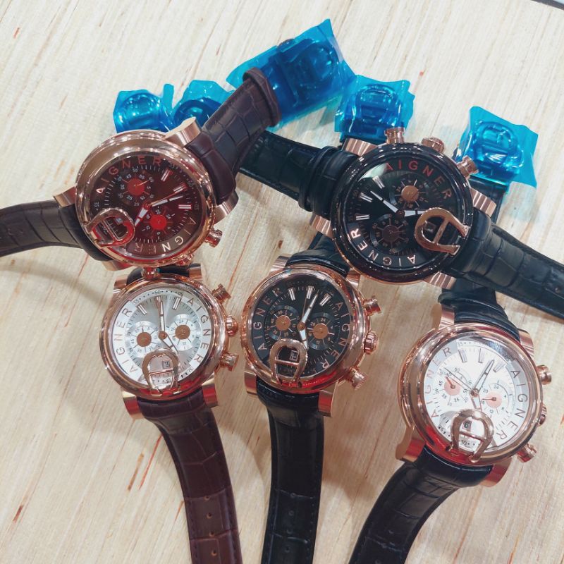 Jam Tangan Pria Aigner Bari A37500 Original Chronograph Aktif