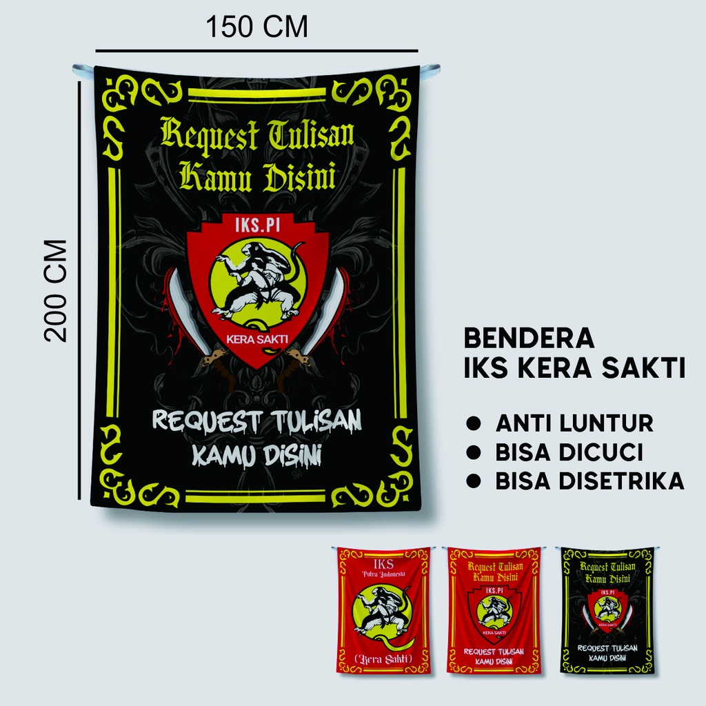 Jual BENDERA PENCAK SILAT IKS KERA SAKTI | BENDERA KOMUNITAS | BENDERA ...