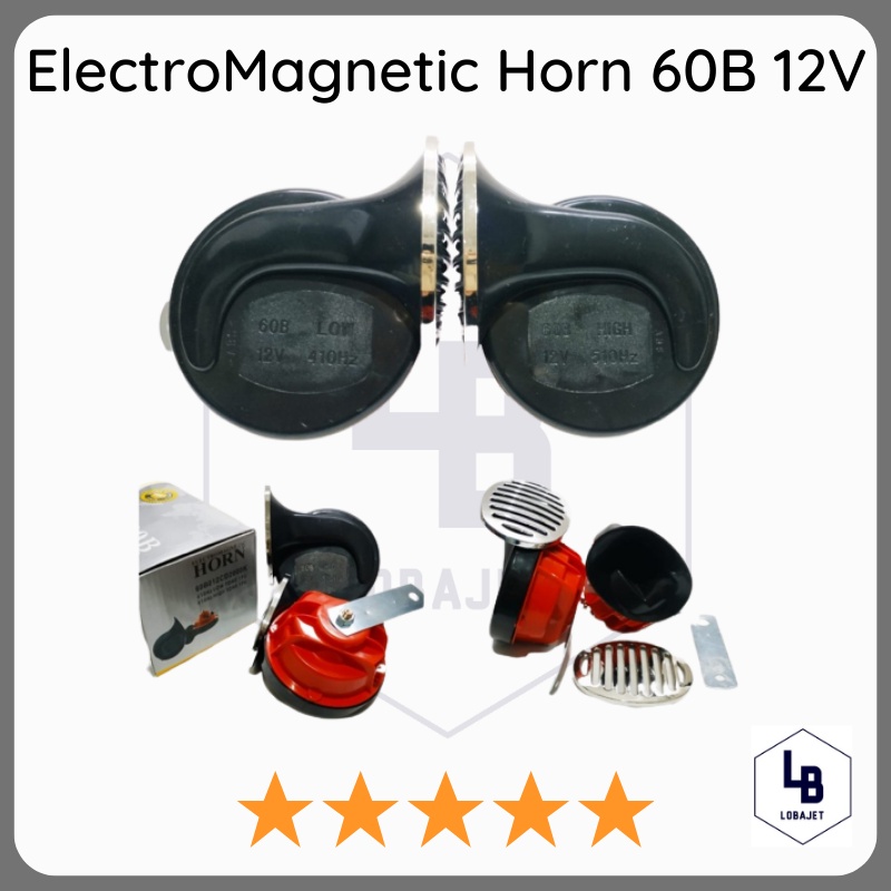 Jual Horn 60B 12V HighLow Tone 1 Set Klakson Keong