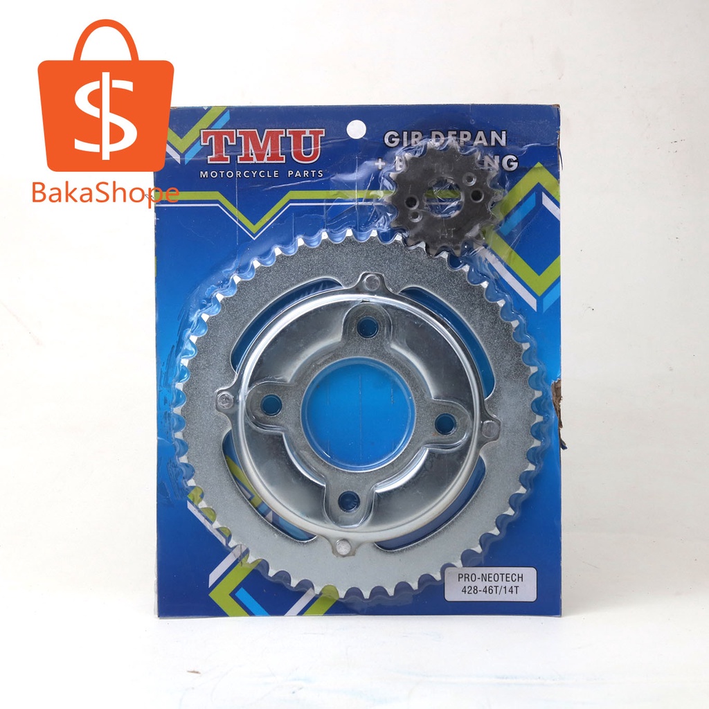 Jual Gear Gir Paket 428 46T 14T Honda GL Pro Neotech Mega Pro GL100