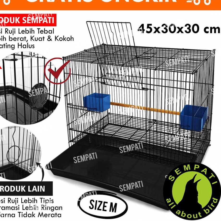 Jual RSK157 KANDANG KUCING BESI LIPAT SIZE M FREE TEMPAT MAKAN KUCING