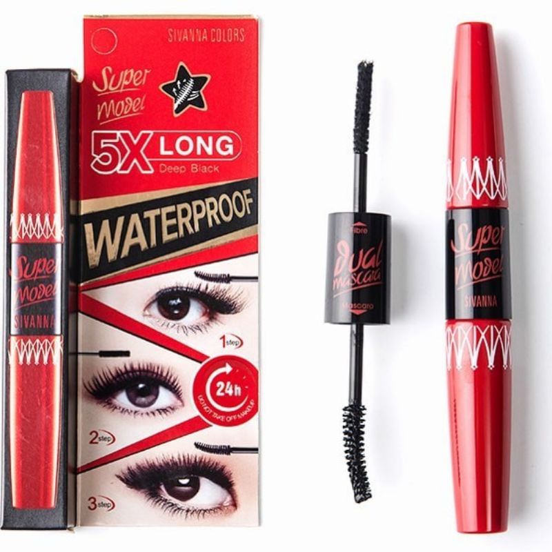 Jual SIVANNA COLORS SUPER MODEL 5X LONG WATERPROOF MASCARA MASKARA DEEP Shopee Indonesia
