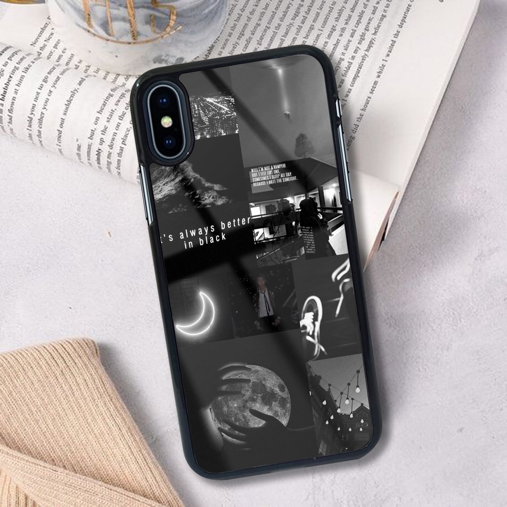 Jual Case Iphone X/XS Terbaru Rou Custom BLCK ESTETIK Iphone