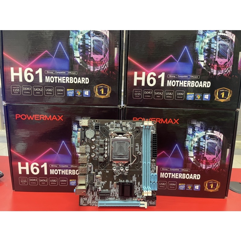 Jual MOTHERBOARD POWERMAX H61 SOCKET 1155 SLOT NVME Shopee Indonesia