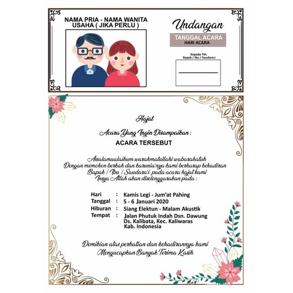 Jual UNDANGAN ACARA HAJATAN MANTEN PESTA | Shopee Indonesia