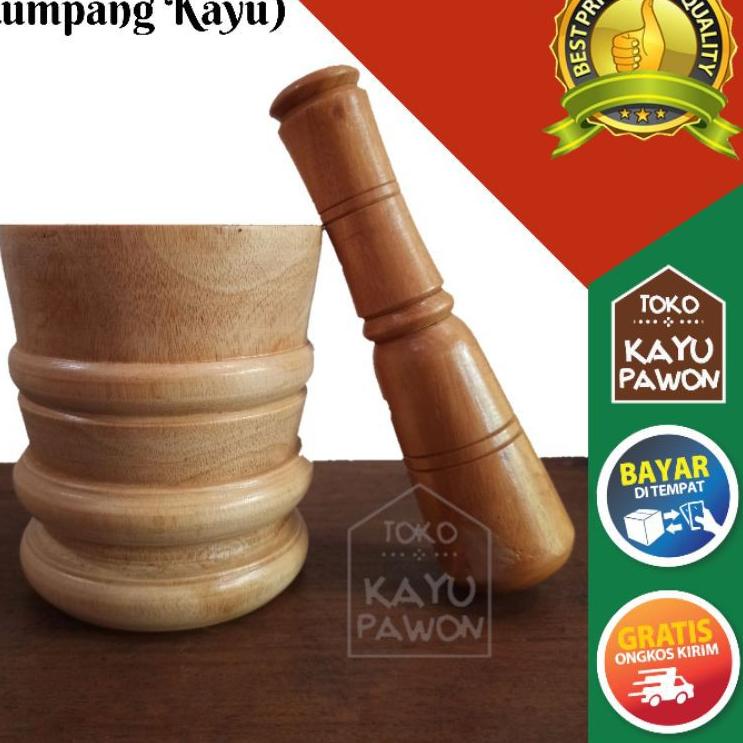 Jual Sekarang Hadir Lumpang Kayu Alat Tumbuk Tradisional Tinggi Cm Alat Tumbuk Serbaguna Alat