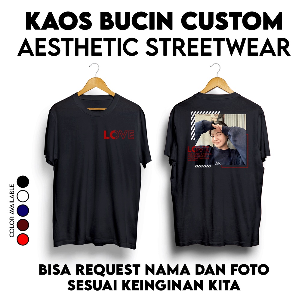 Jual Kaos Custom / Kaos Custom Foto / Kaos Bucin / Baju Custom Foto ...