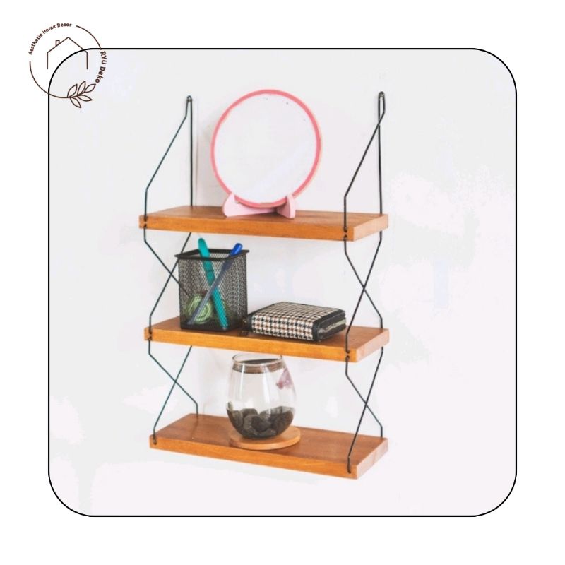 Jual Ryu Deco | Rak Dinding Kayu Ambalan Penyimpanan Organizer Dekorasi ...