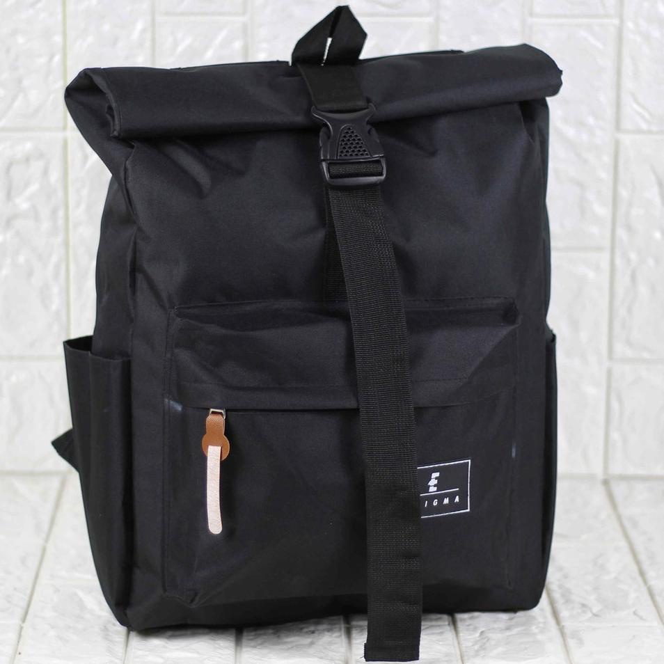 Jual ANR.21De22ᴾ– Tas Ransel Pria Hitam Backpack Enigma Rolltop Mini ...