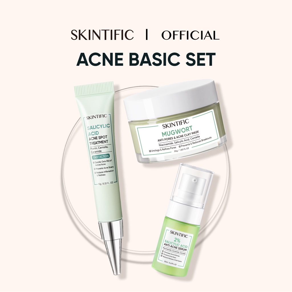 Jual SKINTIFIC Acne Powerful Set 3pcs Salicylic Acid Acne Spot