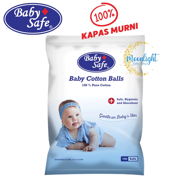 Jual BABY SAFE CB050 Baby Cotton Balls isi 100 kapas bola 100 Pure