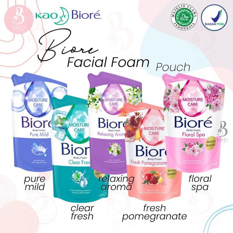 Jual BIORE MOISTURE BODY FOAM 250ML | Shopee Indonesia