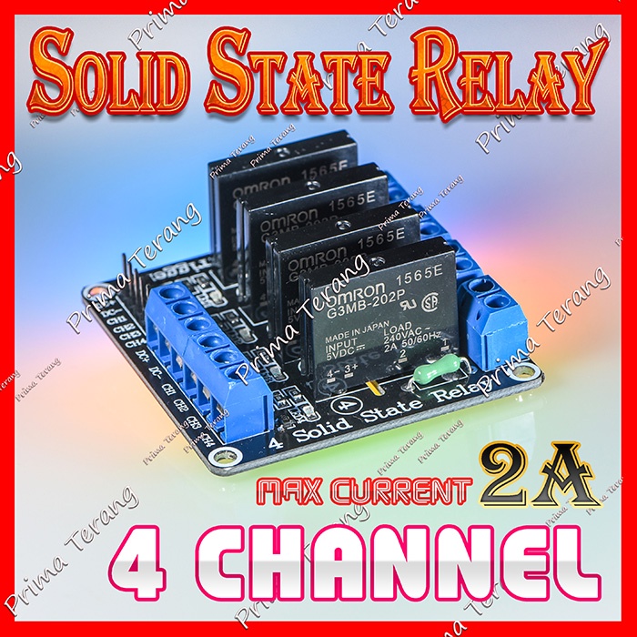 Jual SSR 4 Channel Solid State Relay 4CH 2A 240VAC Omron G3MB202P 5VDC