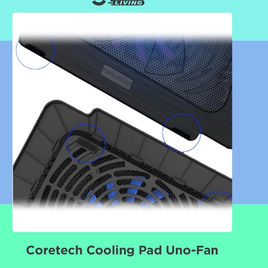 Jual Coretech Unofan Cooling Pad Kipas Fan Pendingin Laptop Portable ...